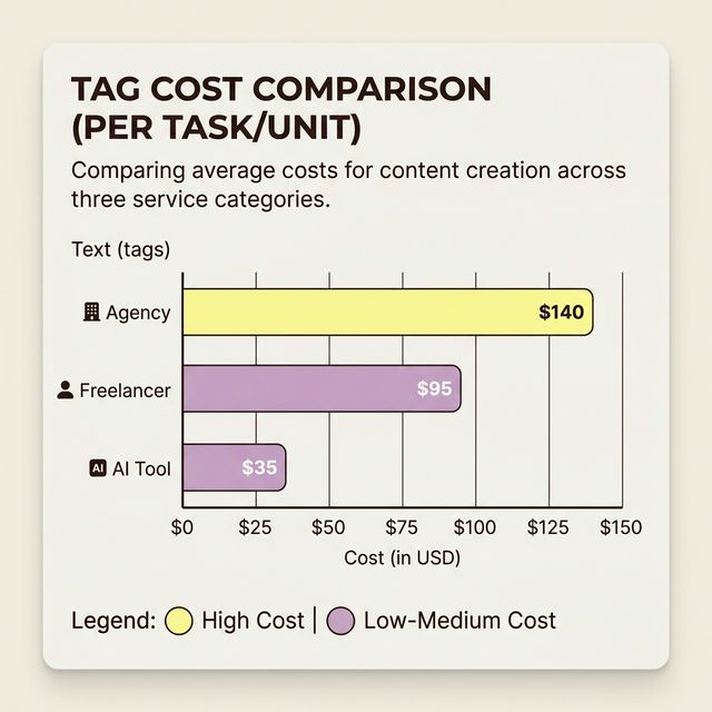 Blog writing service cost comparison chart